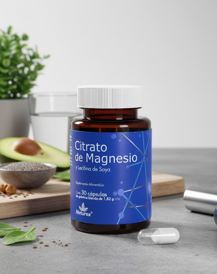 Citrato de Magnesio - 30 Cápsulas | Suplemento de Alta Absorción