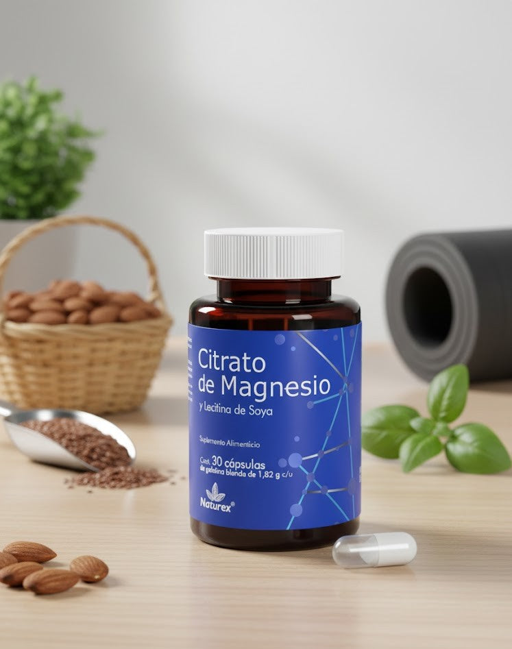 Citrato de Magnesio - 30 Cápsulas | Suplemento de Alta Absorción